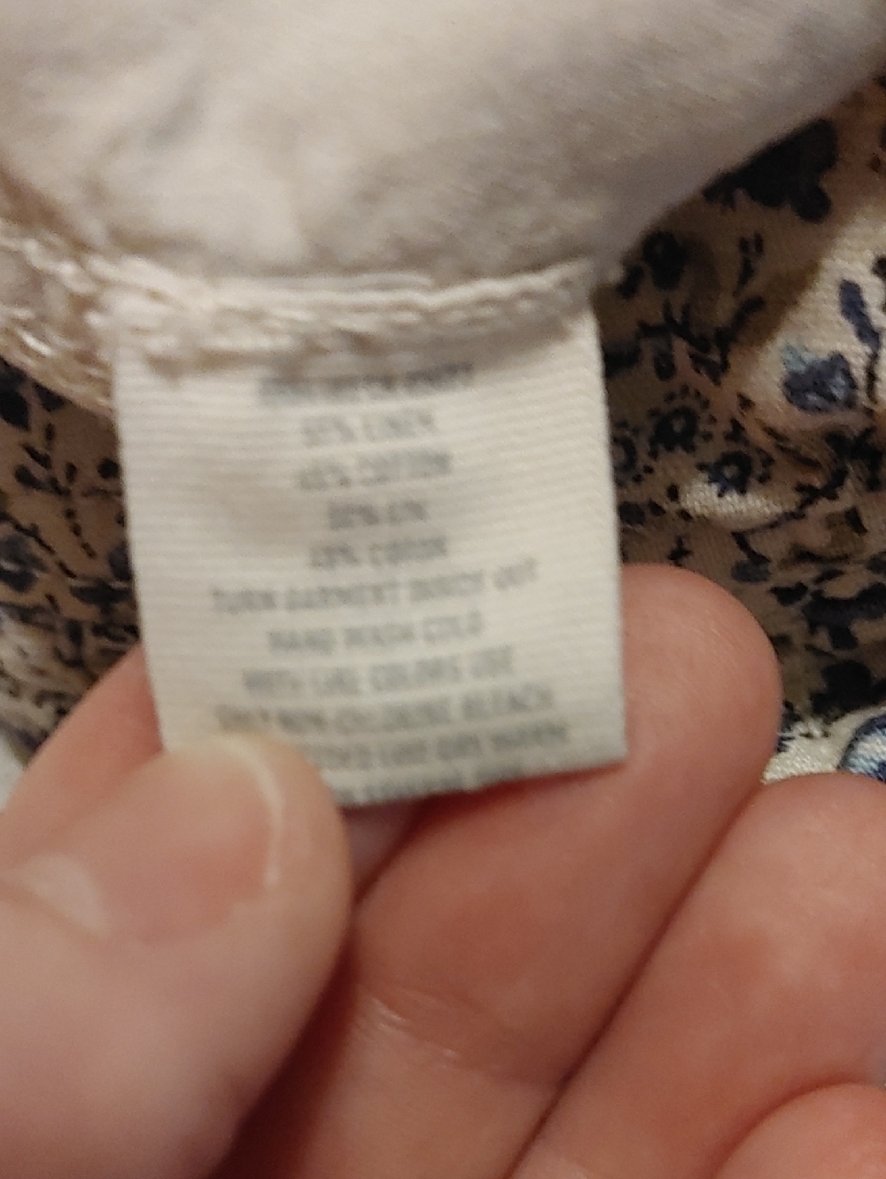 aerie Capris Floral Print on White Pants Rolled Cuff Women's Size 8/10 Casual - Picture 7 of 7